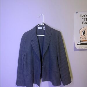 Alfred Dunner Textured Gray Jacket